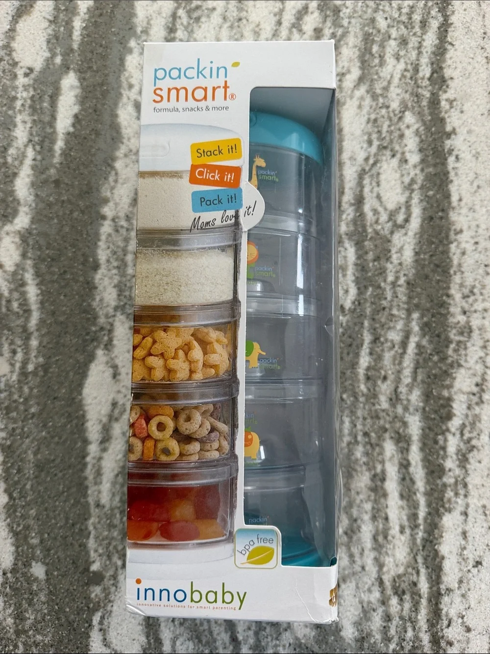 Packin' Smart Stackable Snack & Formula Storage - Blue